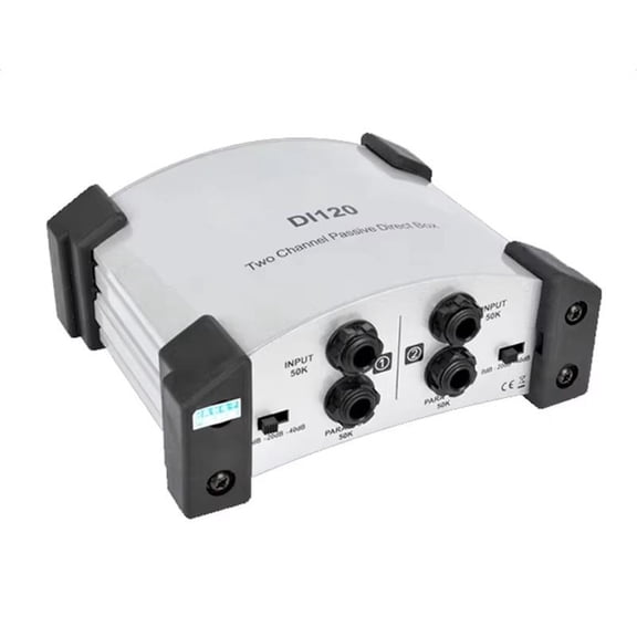 DI-120 DI Direct Box Two-Channel Passive Direct Box for Keyboard,Acoustic and Electric Guitar
