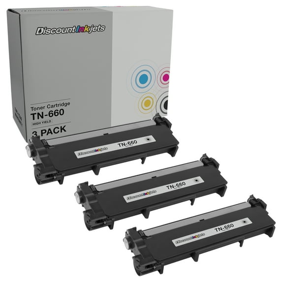 DI 3 Toner Cartridge Replacements for Brother TN660 TN-660 Black MFC-L2700DW Compatible with Brother: DCP-L2520DW, DCP-L2540DW, HL-L2300D, HL-L2320D, HL-L2340DW