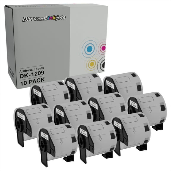 DI Address Label Replacements for Brother DK-1209 1.1 inch x 2.4 inch 10pk Compatible with P-Touch: QL-1050, QL-1050N, QL-1060N, QL-500, QL-550, QL-570, QL-570VM, QL-580N, QL-650TD, QL-700, QL-710W