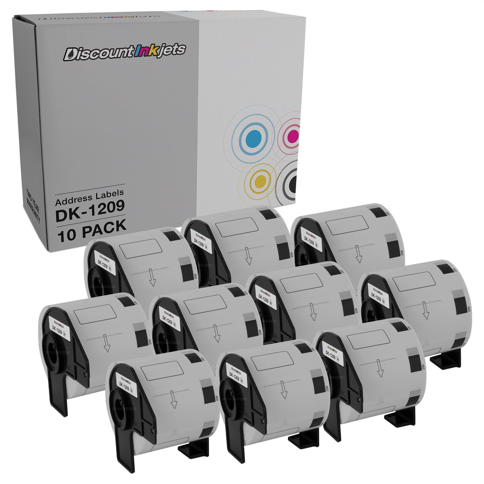 DI Address Label Replacements for Brother DK-1209 1.1 inch x 2.4 inch 10pk Compatible with P-Touch: QL-1050, QL-1050N, QL-1060N, QL-500, QL-550, QL-570, QL-570VM, QL-580N, QL-650TD, QL-700, QL-710W
