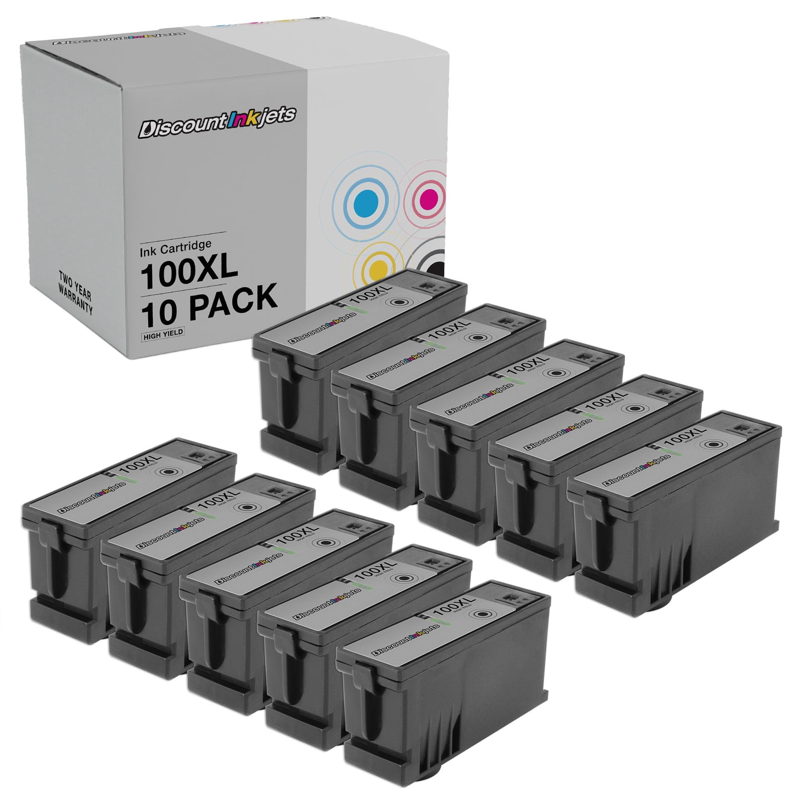 DI Black Ink Cartridges Replacements for Lexmark 100XL 10pk HY Compatible Model: Lexmark 100XL