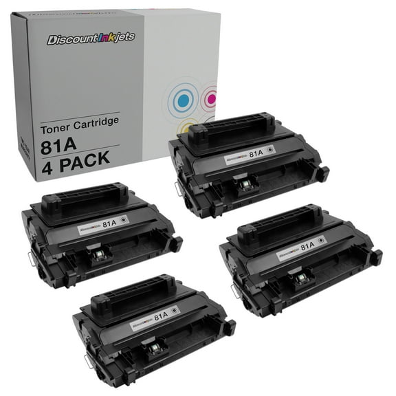 DI Compatible HP 81A CF281A Toner Cartridge Replacement (Black, 4-Pack) Compatible with LaserJet Flow MFP M630z, M604dn, M604n, M605dh, M605dn, M605n,