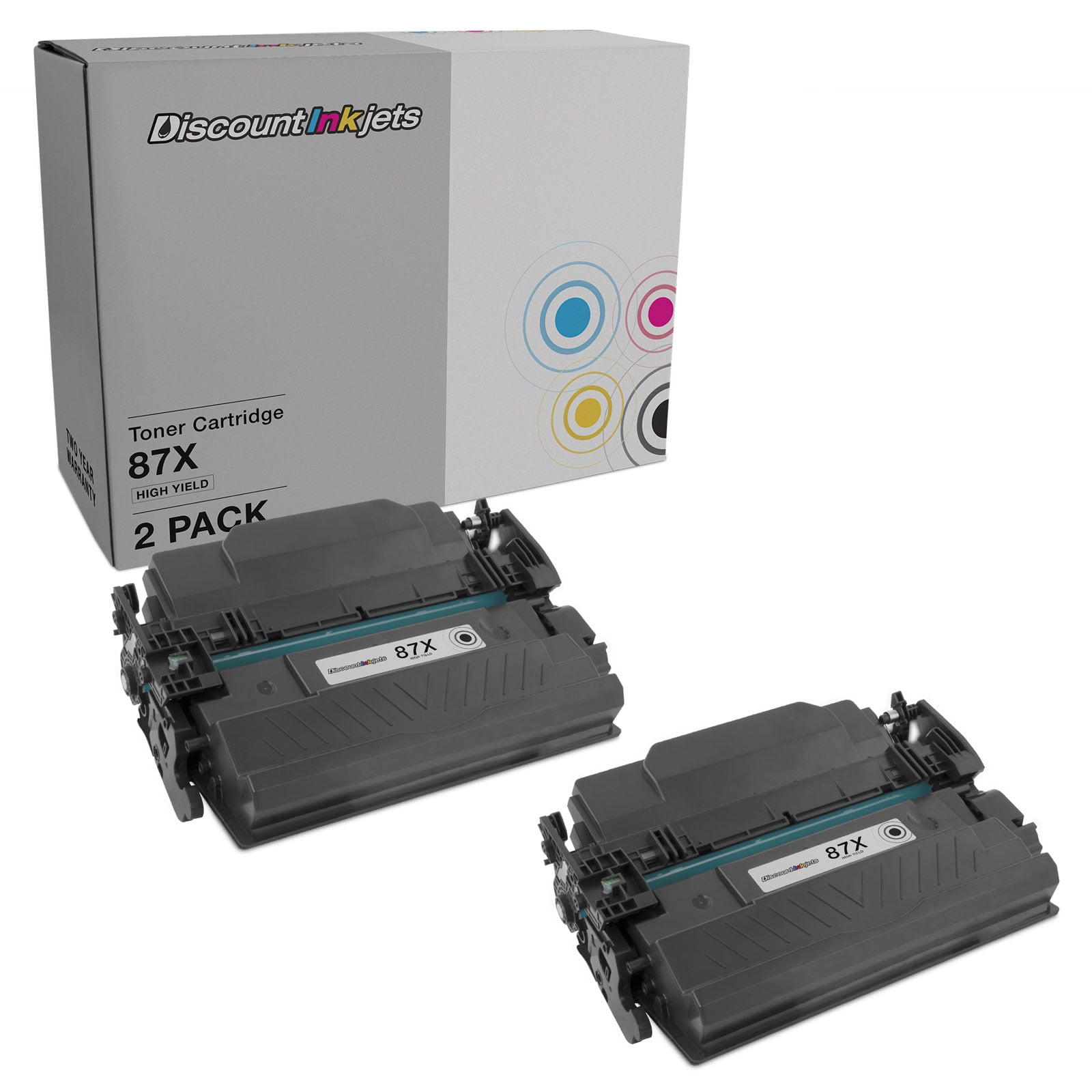 DI Compatible HP 87X CF287X High Yield Toner Cartridge (Black 2-Pack) Compatible with M506n, M506dn, M527dn, MFPM527c, M506dh, M501n, M501dn, Flow MFPM527z
