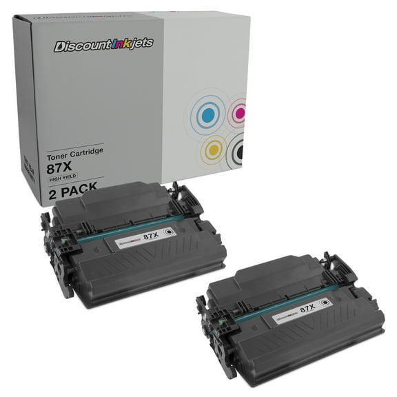 DI Compatible HP 87X CF287X High Yield Toner Cartridge (Black 2-Pack) Compatible with M506n, M506dn, M527dn, MFPM527c, M506dh, M501n, M501dn, Flow MFPM527z