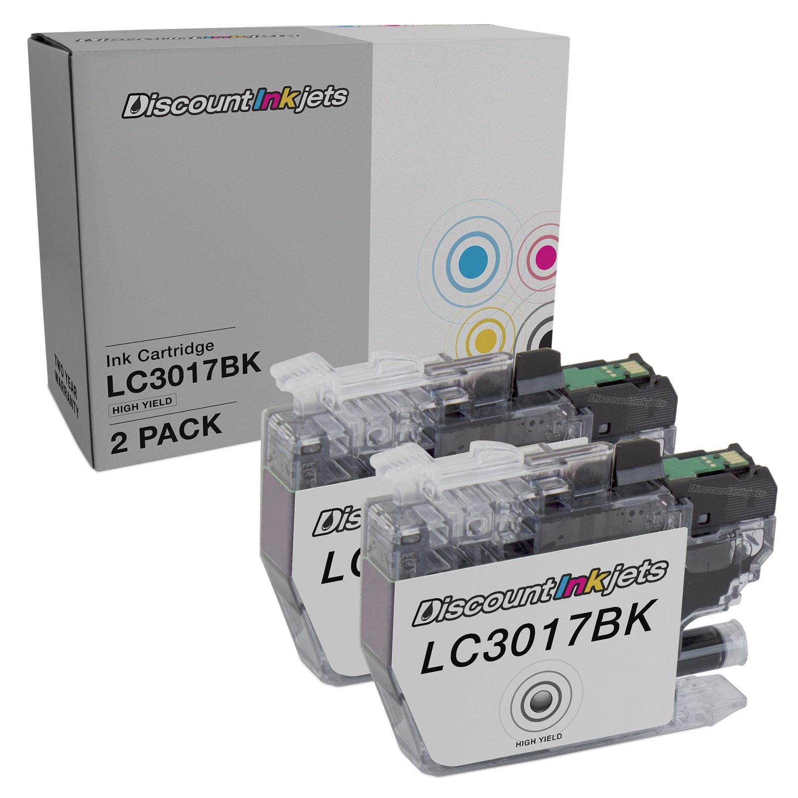 DI Compatible Ink Cartridge Replacements for Brother LC3017BK HY (B, 2pk) Compatible with MFC-J5330DW, MFC-J5335DW, MFC-J5730DW, MFC-J6530DW & MFC-J6930DW