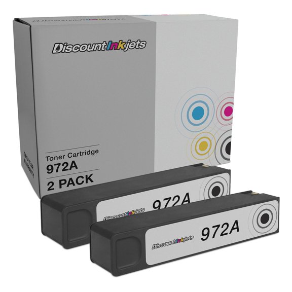 DI Compatible Ink Cartridges Replacements for HP 972A 2pk Black HY Compatible Model: HP PageWide Pro: 352dw, 377dw, 452dn, 452dw, 477dn, 477dw, 552dw, 577dw, 577dw MFP, 577z
