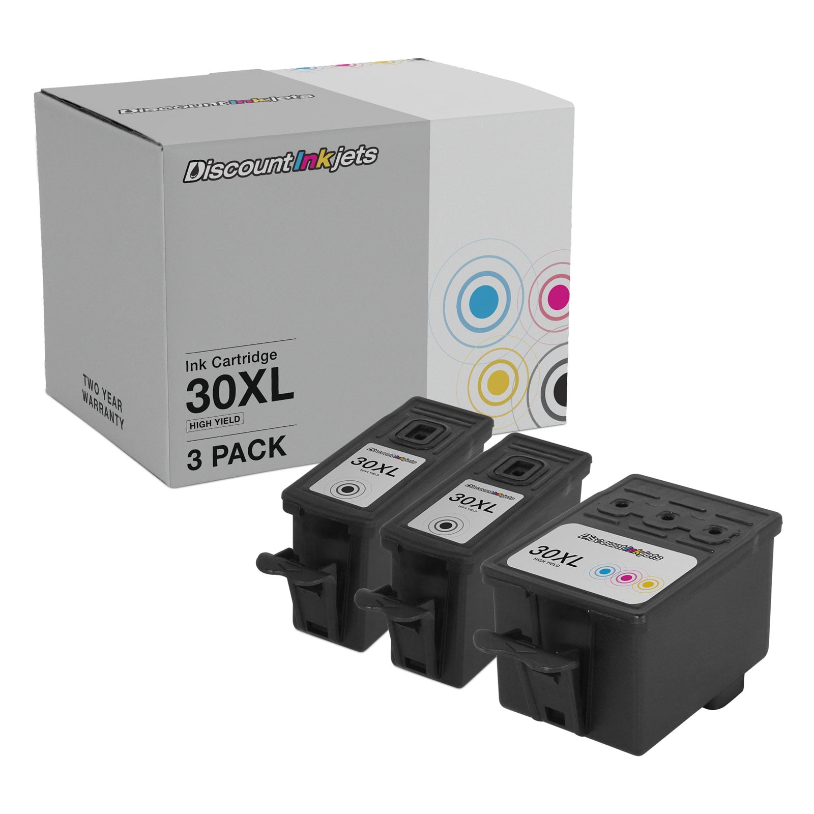 DI Compatible Ink Cartridges Replacements for Kodak 30XL 3pk HY Compatible Model: Kodak: ESP 1.2, ESP 3.2, ESP 3.2S, ESP C110, ESP C310, ESP C315, ESP Office 2150, ESP Office 2170, Hero 2.2