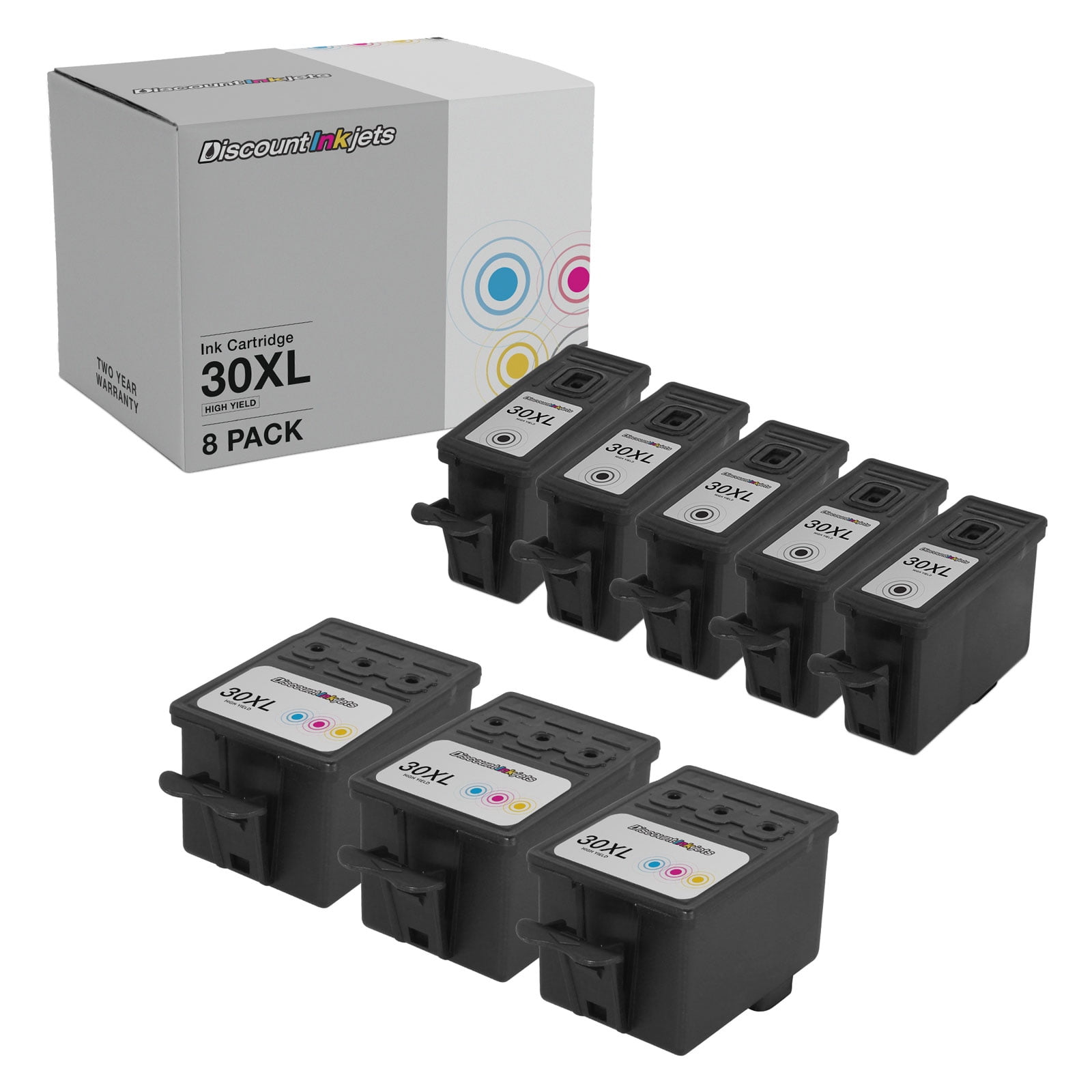 DI Compatible Ink Cartridges Replacements for Kodak 30XL 8pk HY ...