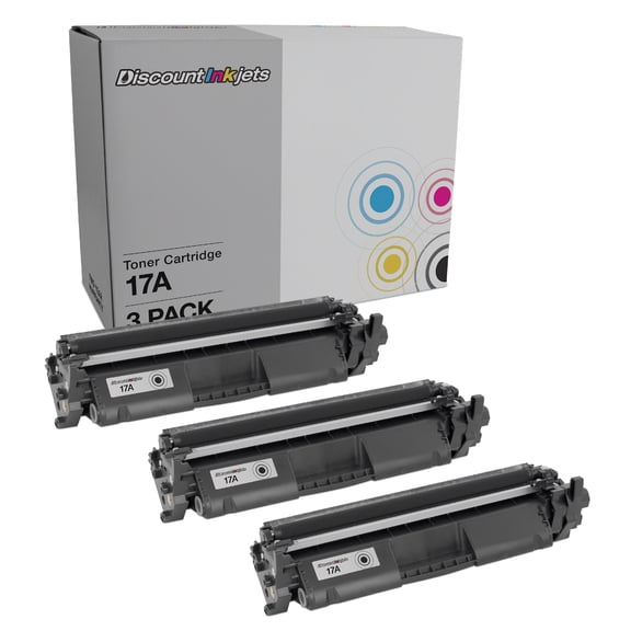 DI Compatible Toner Cartridge Replacement for HP 17A CF217A (Black, 3-Pack) Compatible with HP LaserJet: M102a, M102w, MFP M130a, MFP M130fn, MFP M130fw, MFP M130nw