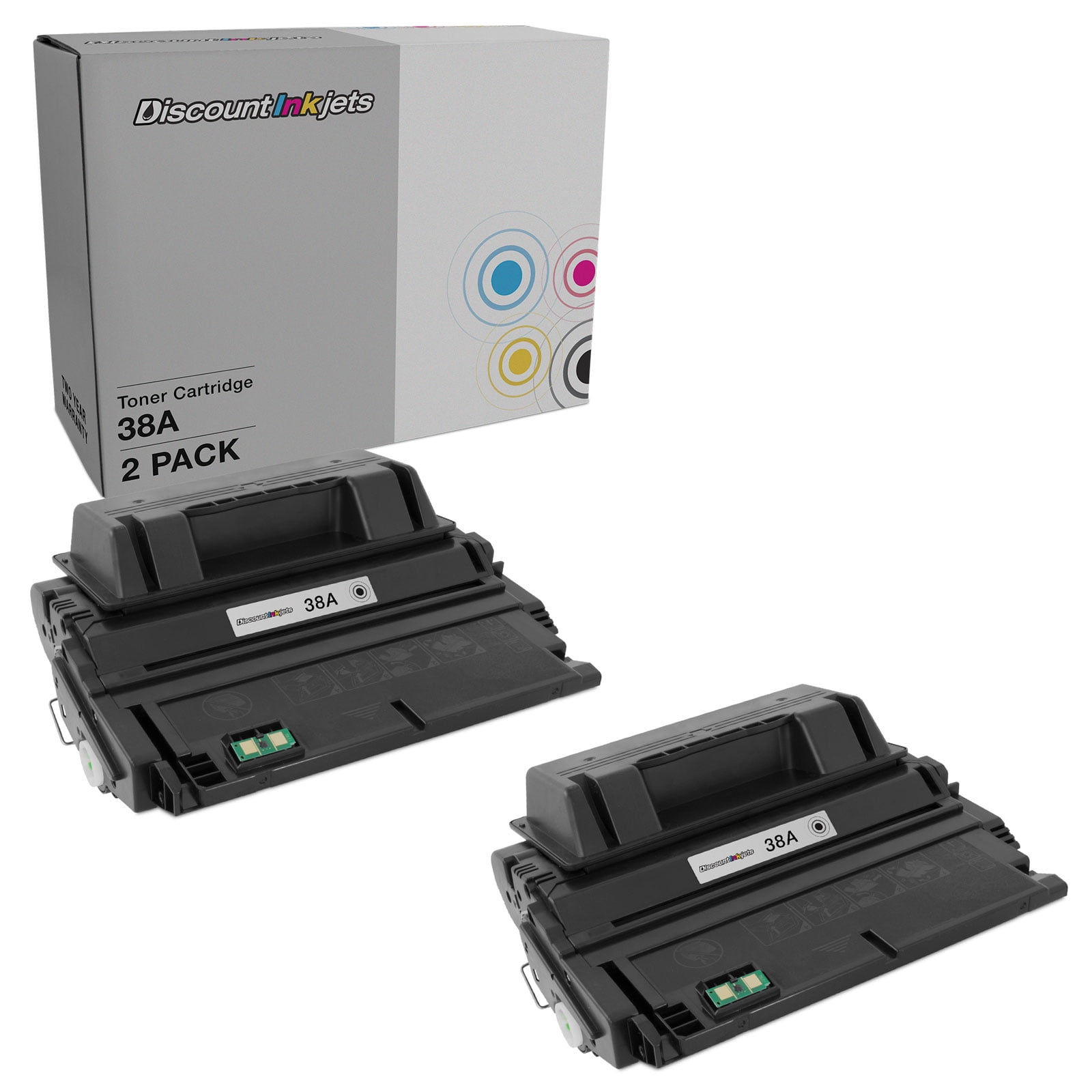 DI Compatible Toner Cartridge Replacement for HP 38A Q1338A (Black, 2-Pack) Compatible with HP LaserJet: 4200, 4200dtn, 4200dtns, 4200dtnsl, 4200n, 4200tn