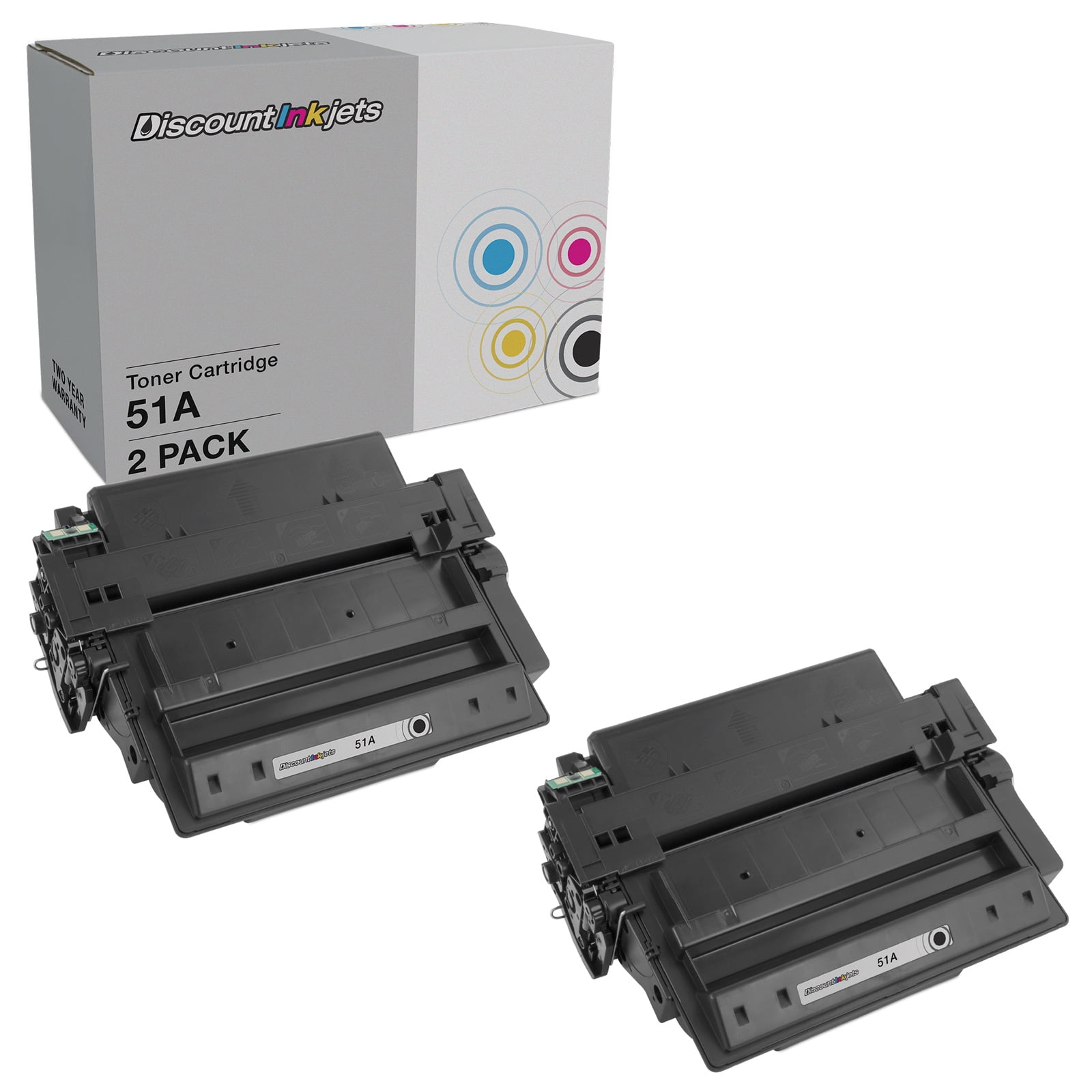 DI Compatible Toner Cartridge Replacement for HP 51A Q7551A (Black, 2-Pack) Compatible with LaserJet3000, M3027x MFP, M3035xs MFP, P3005d, P3005, P3005dn, P3005x
