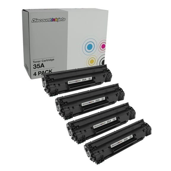 DI Compatible Toner Cartridge Replacement for HP 35A CB435A (Black, 4-Pack) Compatible with HP LaserJet: P1002, P1005, P1006, P1007, P1008