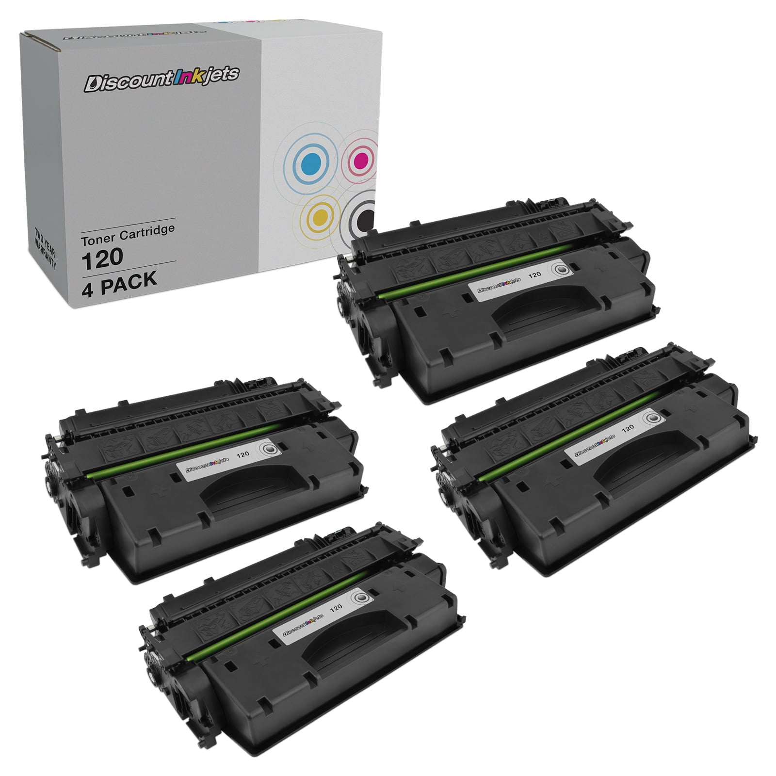 DI Compatible Toner Cartridge Replacements for Canon 120 (Black, 4-Pack) Compatible with D1120, D1150, D1170, D1180, D1320, D1350, D1370, D1520, D1550