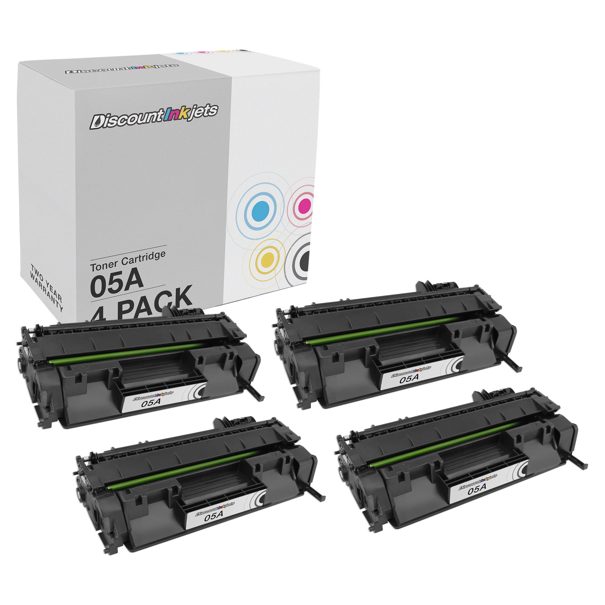DI Compatible Toner Cartridge Replacements for HP 05A CE505A (Black,4-Pack) Compatible with HP LaserJet P2055d, P2055dn, and P2055X printers