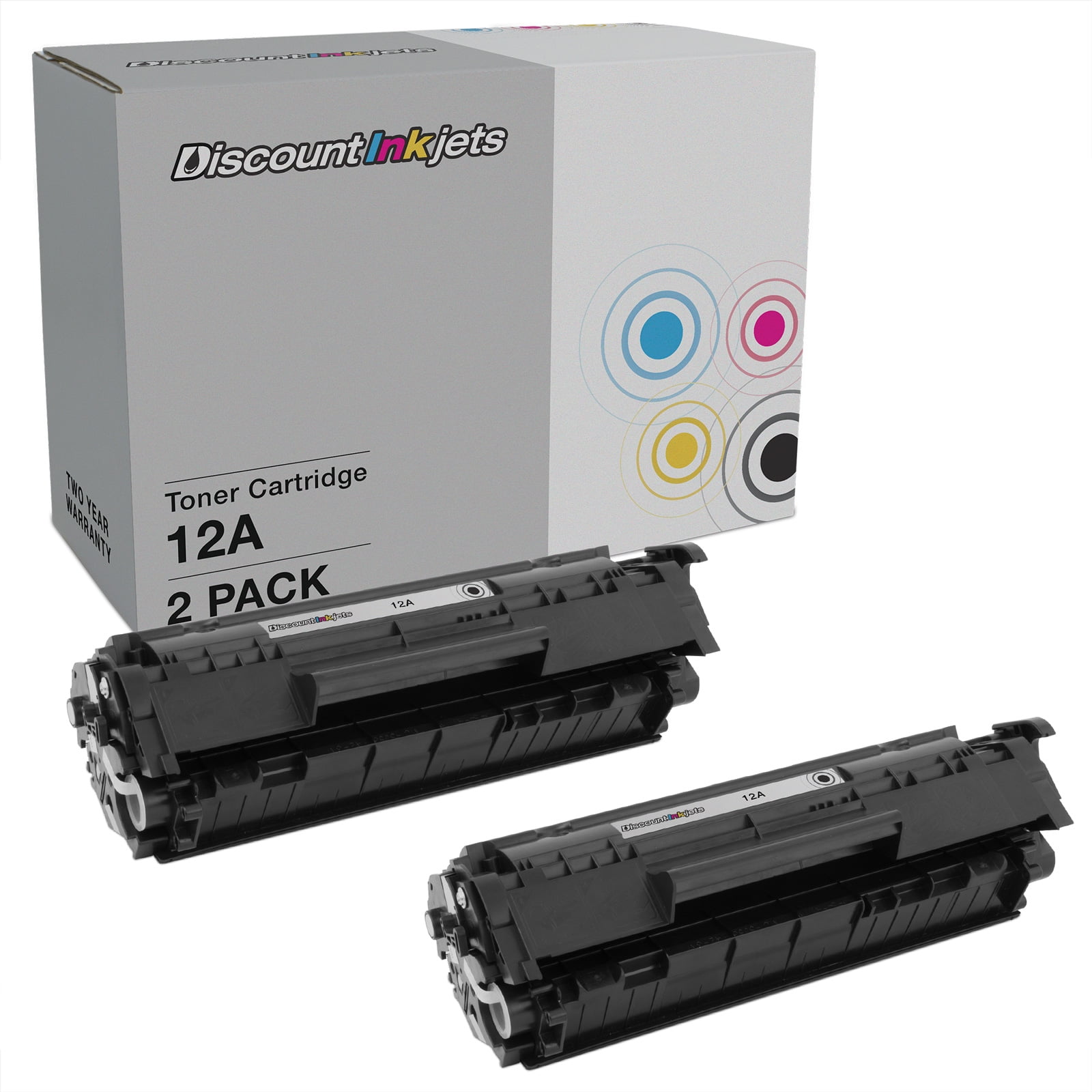 DI Compatible Toner Cartridge Replacements for HP 12A (Black,2-Pack) Other Compatible Printers: 3015, 3020, 3030, 3050, 3052, 3055, M1319, M1319f