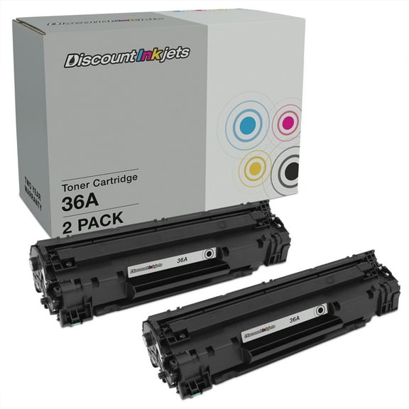 DI Compatible Toner Cartridge Replacements for HP 36A CB436A (Black, 2pk) Compatible with HP LaserJet M1522n MFP, M1522nf MFP, P1505 & P1505n