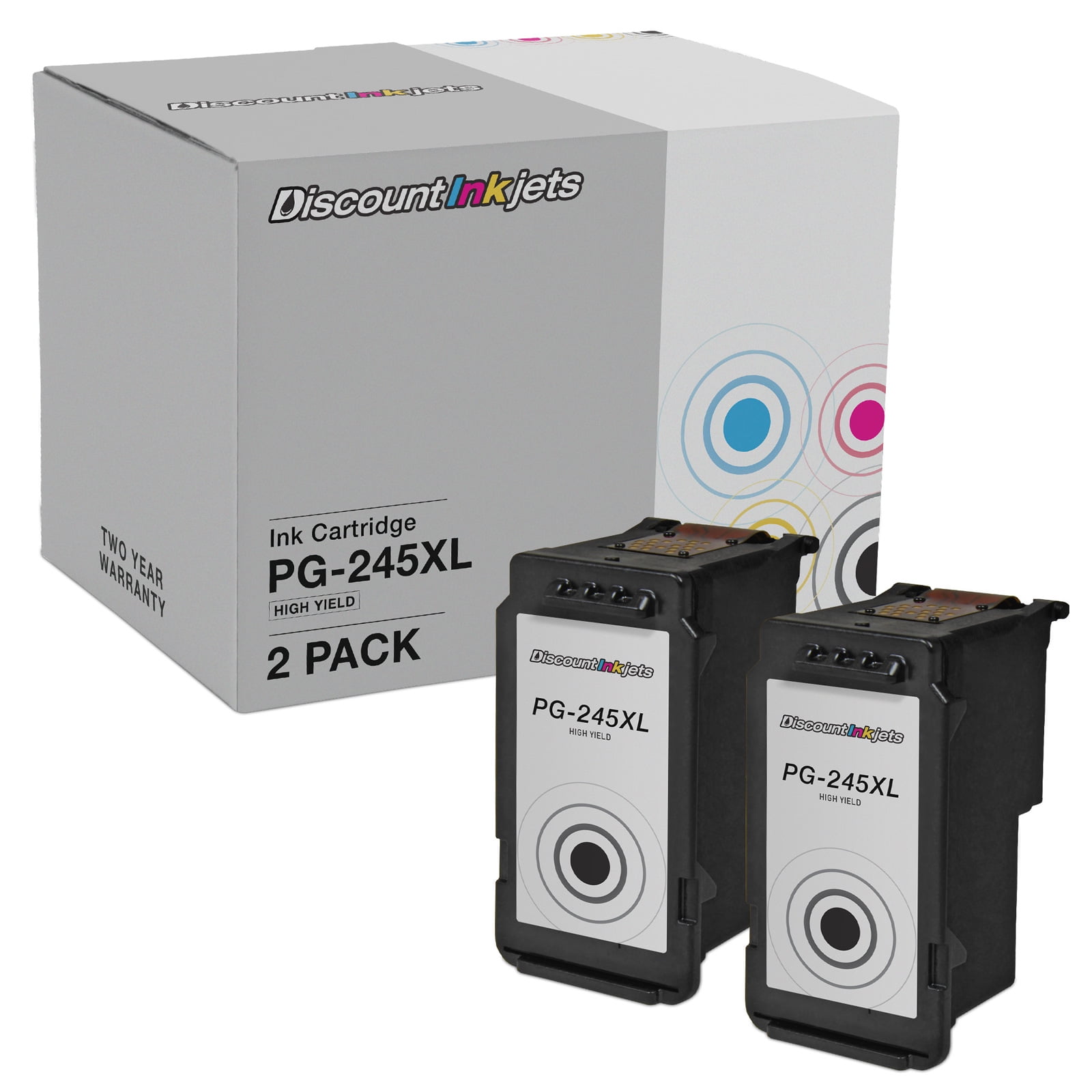 DI Ink Cartridge Replacement for Canon PG-245 XL 8278B001AA (Black, 2 ...