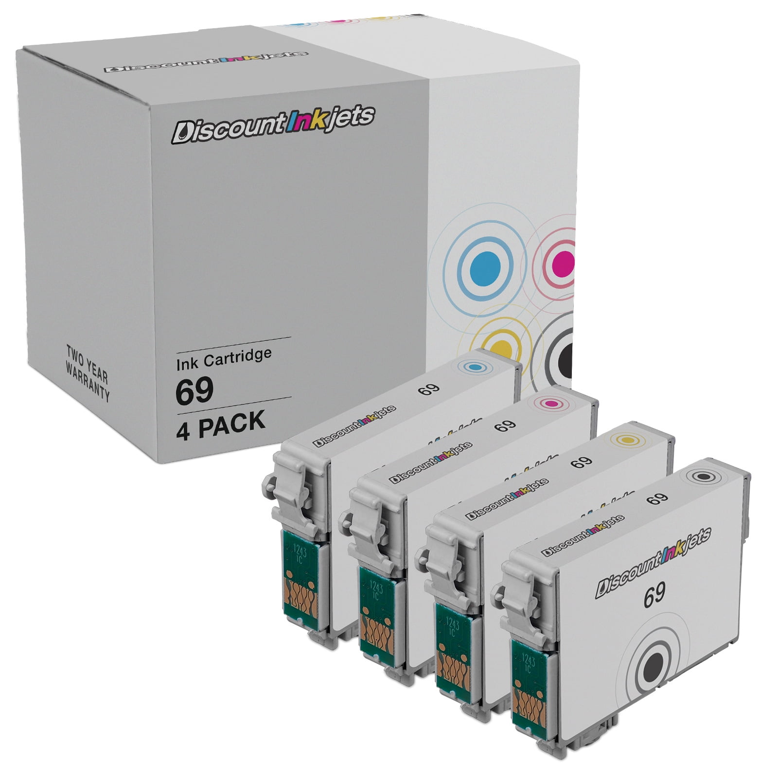 DI Ink Cartridge Replacement for Epson 69 T069 Black, Cyan, Magenta ...