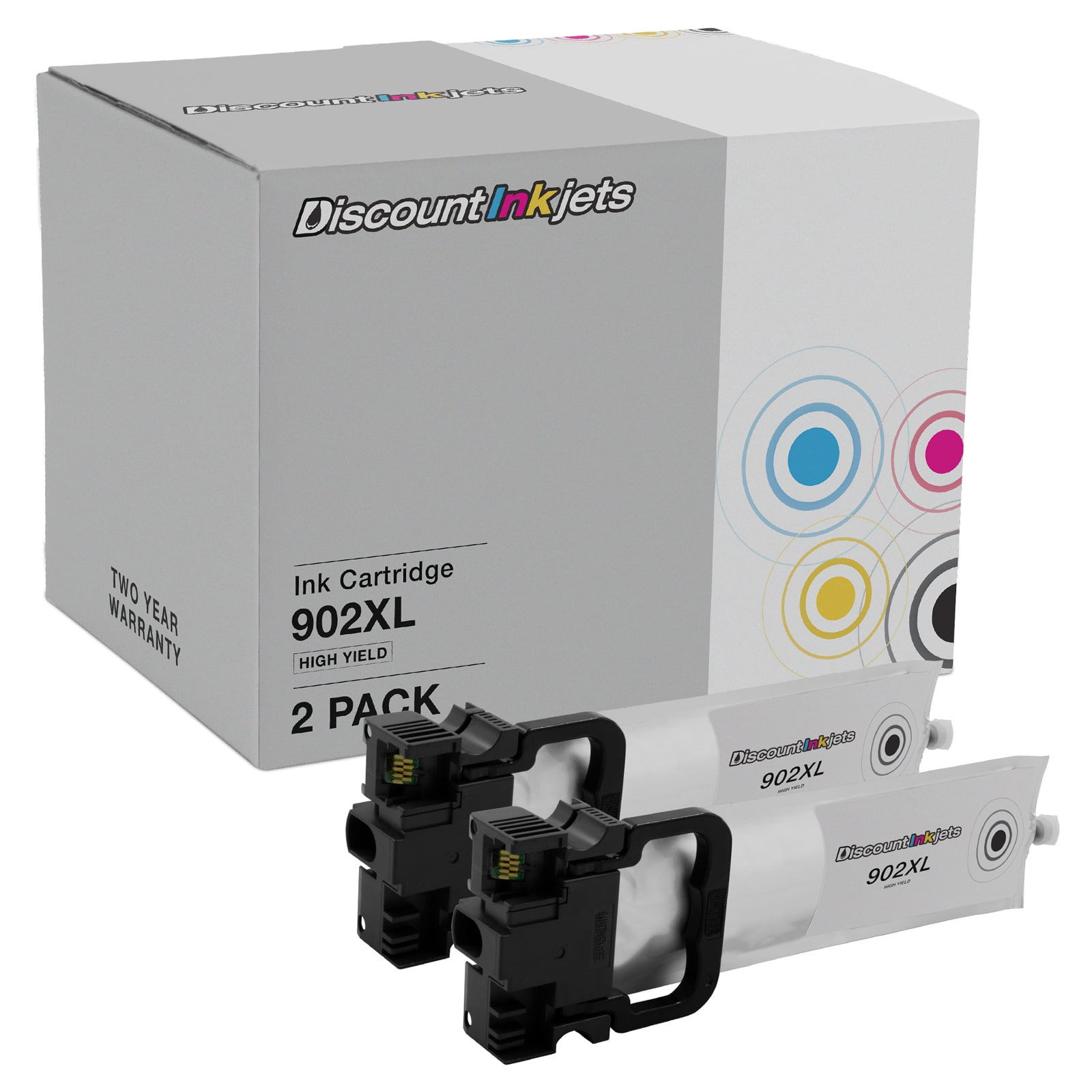 DI Ink Cartridge Replacement for Epson 902XL T902XL120 HY (Black, 2-Pack) Compatible with WorkForce Pro: WF-C5210, WF-C5290, WF-C5710, WF-C5790, WF-C5790DW