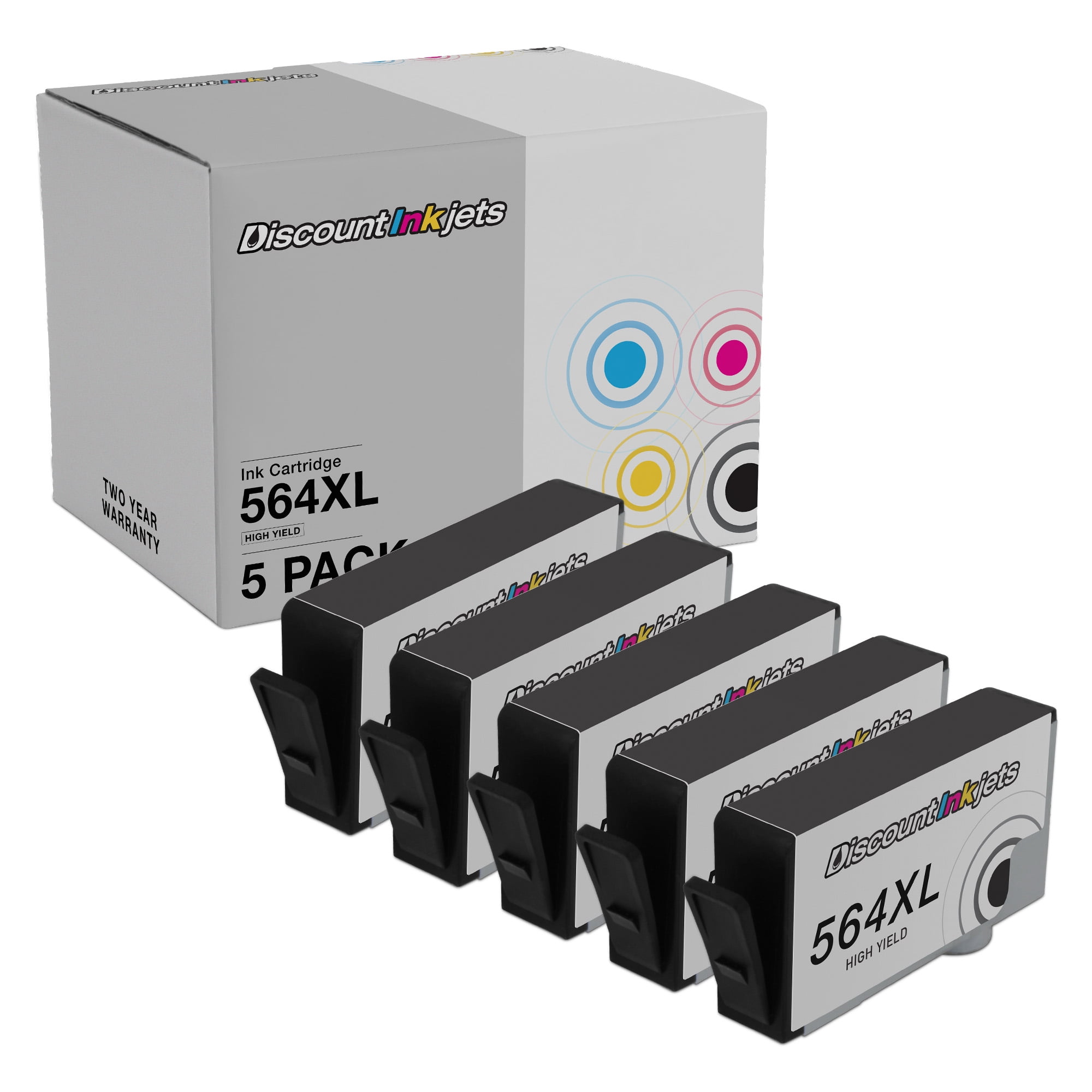 DI Ink Cartridge Replacement for HP 564XL CN684WN High Yield Black, 5 ...