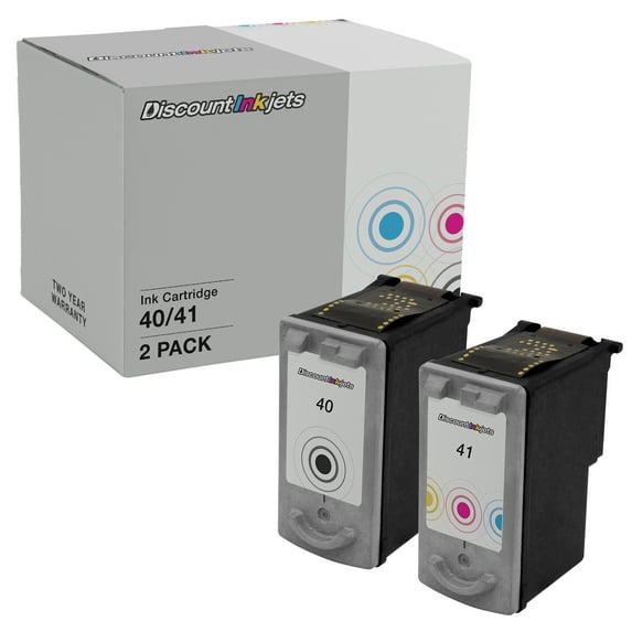 DI Ink Cartridge Replacement for Canon PG-40 CL-41 (1 Black, 1 Color, 2pk) Compatible with Canon: PIXMA iP1700, PIXMA MP460, PIXMA MP450, PIXMA MP140