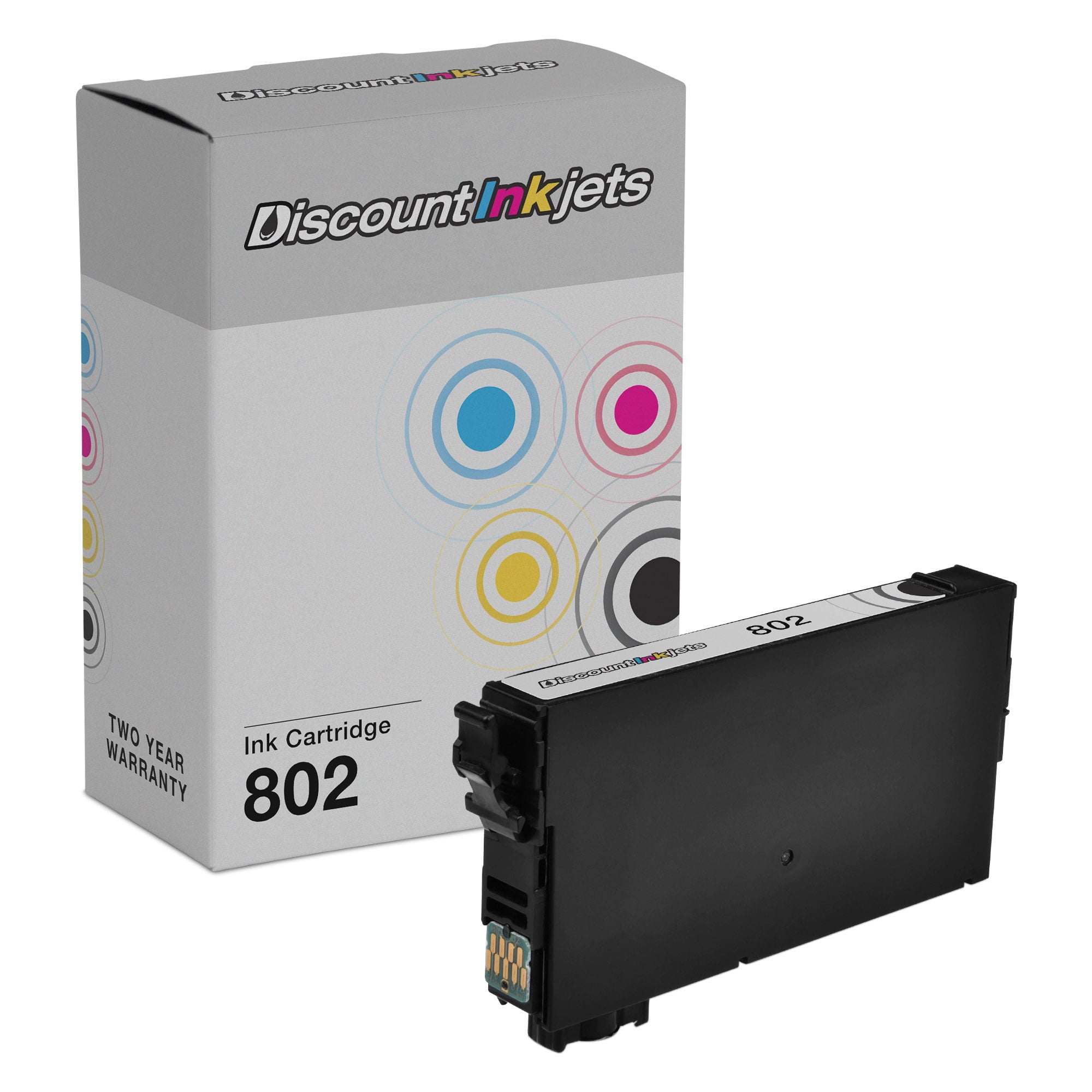 DI Ink Cartridge Replacement for Epson 802 T802120 (Black) Compatible with Epson WorkForce: WF-4720, WF-4730, WF-4734, WF-4740, WF-4740DWF