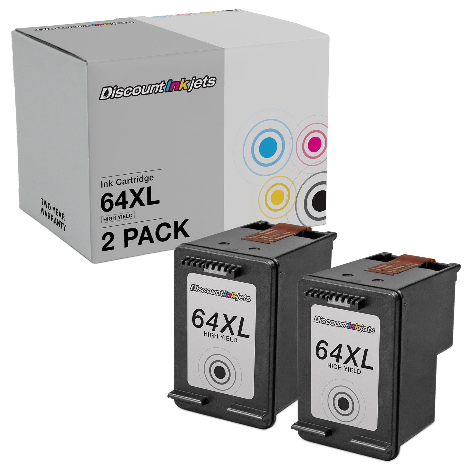 DI Ink Cartridge Replacement for HP 64XL N9J92AN High Yield (Black, 2-Pack) Compatible Printers: HP Envy