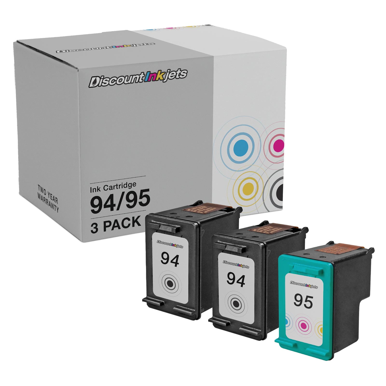 DI Ink Cartridge Replacements for HP94 HP95 3pk Compatible Model: HP DeskJet: 460 460c 460cb 460wbt 460wf 5740 5740xi 5743 5745 5748 6520 6520xi 6540 6540dt 6540xi 6620 6620xi 6830 6830v 6840 6840dt