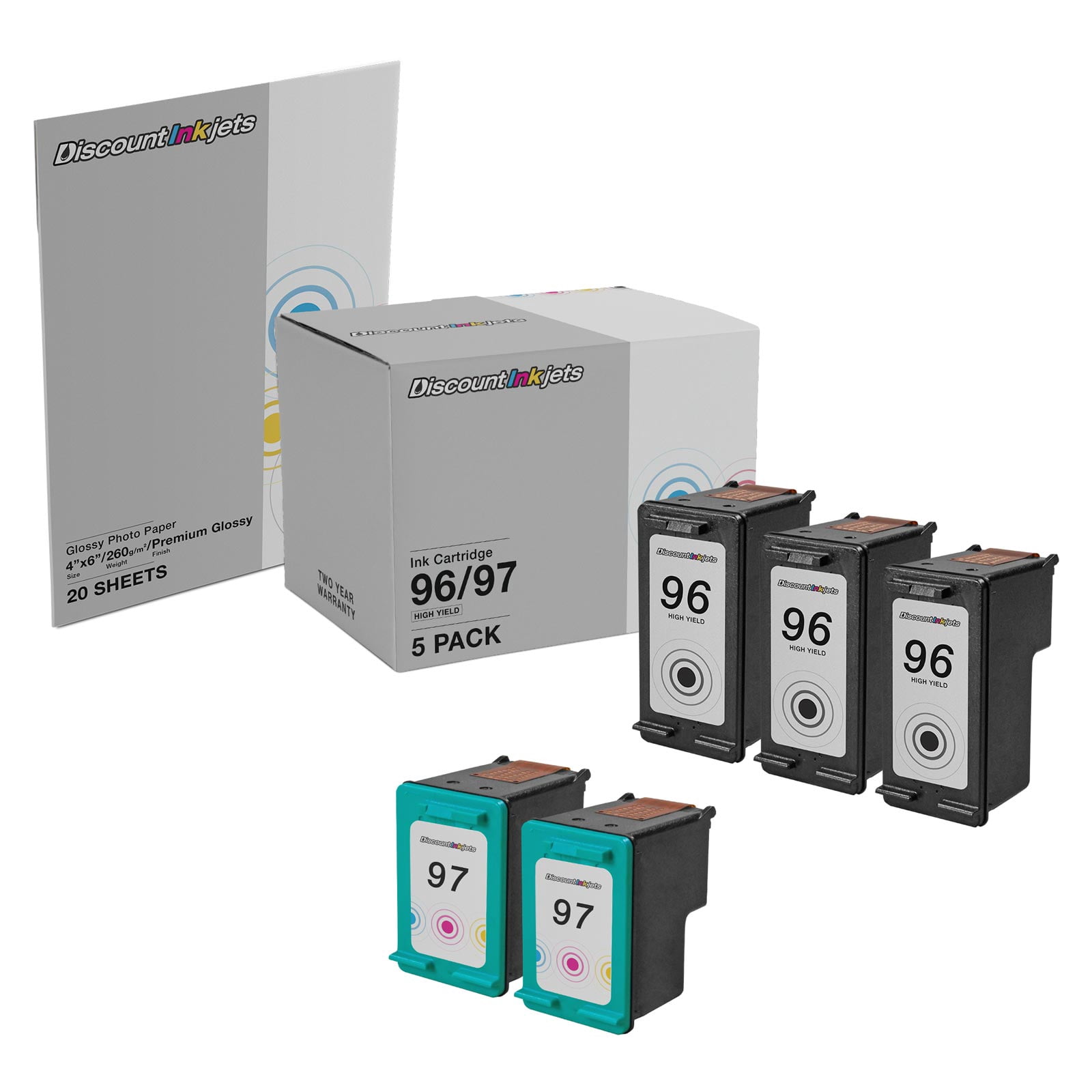DI Ink Cartridge Replacements for HP96 HP97 5pk Compatible Model: HP DesignJet: 5940 5940xi DeskJet: 5740 5740xi 5743 5745 5748 5940 5940xi 5943 6520 6520xi 6540 6540dt 6540xi 6620 6620xi 6830 6830v