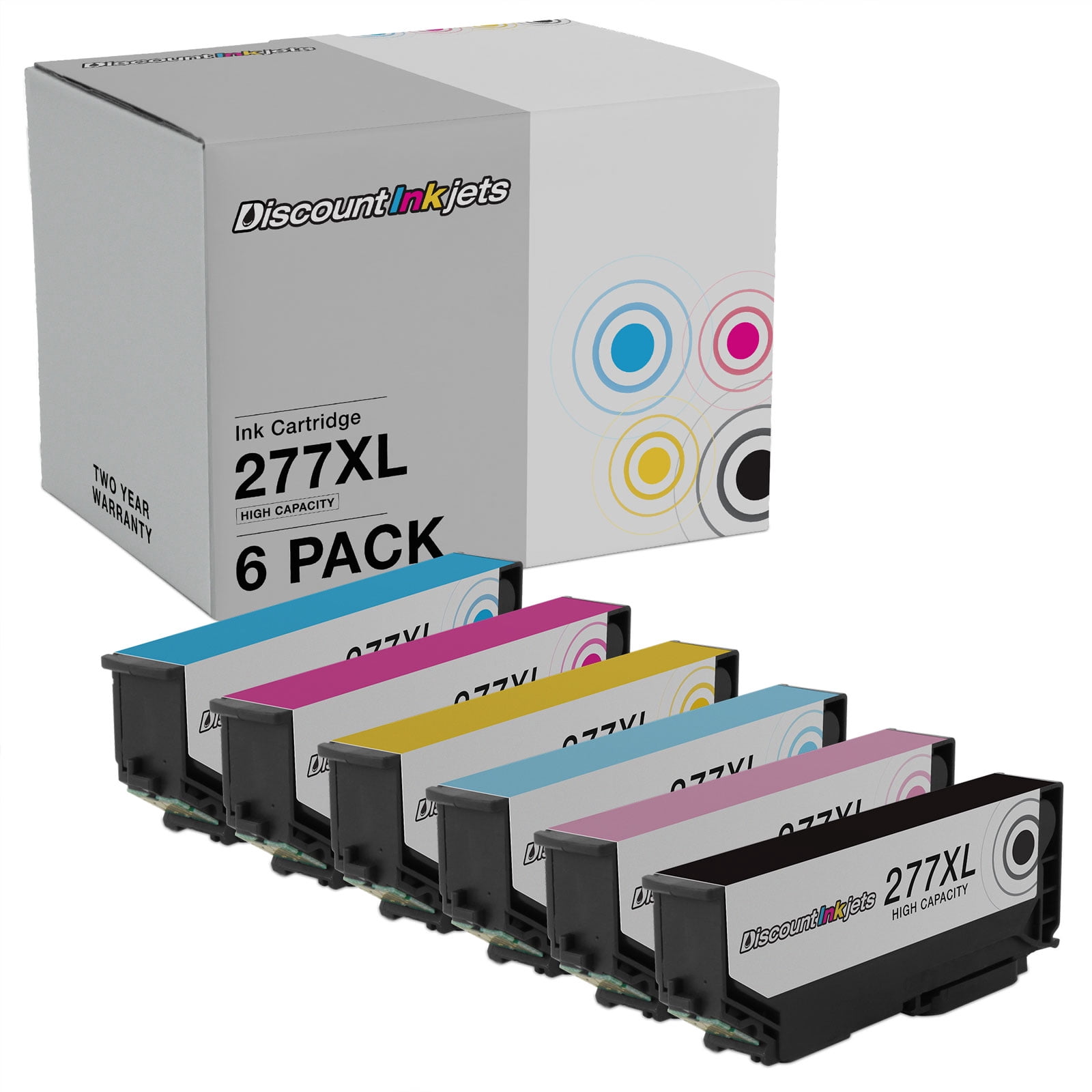 DI Ink Cartridge Replacements for Epson 277XL HY (Multi Color 6-Pack) Compatible with Expression XP-850, XP-860, XP-950, XP-960