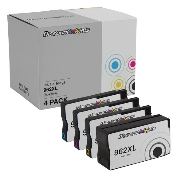 DI Ink Cartridge Replacements for HP962 XL 4pk Compatible Model: OfficeJet Pro: 9012, 9013, 9015, 9018, 9025 OfficeJet Pro Premier