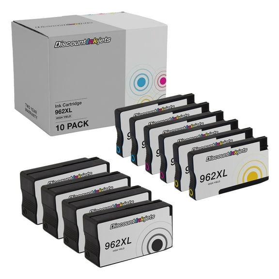 DI Ink Cartridges for 962 XL HP 962xl Ink 4 Black 2 Cyan 2 Magenta 2 Yellow Compatible with OfficeJet Pro: 9012, 9013, 9015, 9018, 9025 OfficeJet Pro Premier