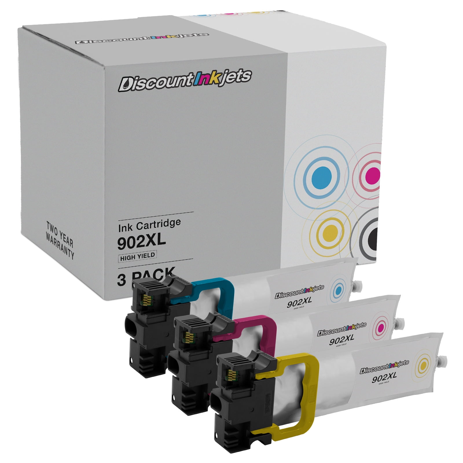 DI Ink Cartridges for Epson 902XL 902 XL HY (Cyan, Magenta, Yellow, 3 ...