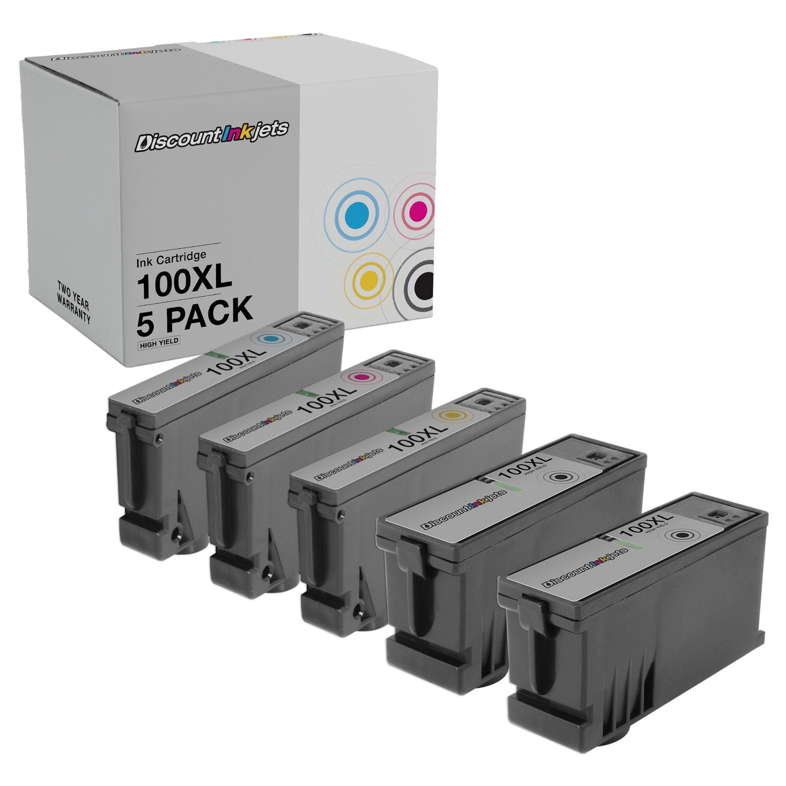 Lexmark 100xl Compatible Ink Cartridges DI Ink Cartridges Replacements for Lexmark 100XL 5pk HY (2 B, C, M, Y
