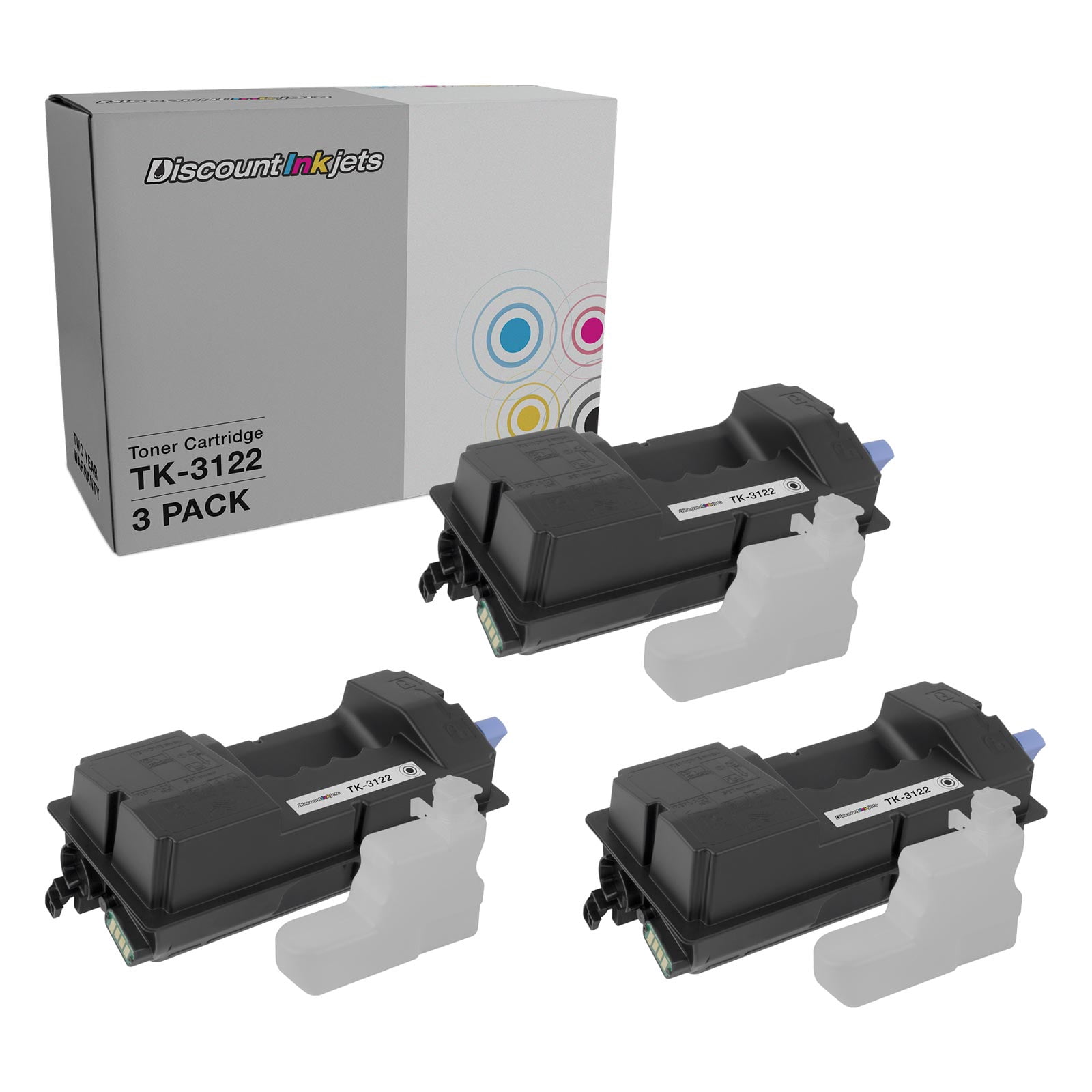 DI Ink Cartridges Replacements for Kyocera TK-3122 1T02L10US0 3 Black Compatible Model: FS-4200DN