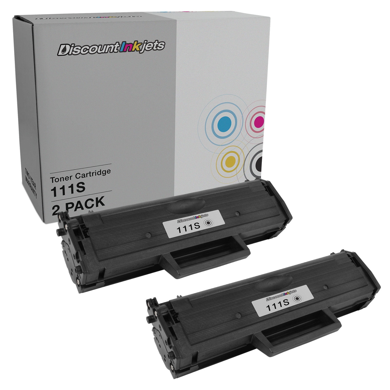 DI Ink Cartridges Replacements for Samsung MLT-D111S 2pk Black Compatible Model: Samsung MLT-D111S