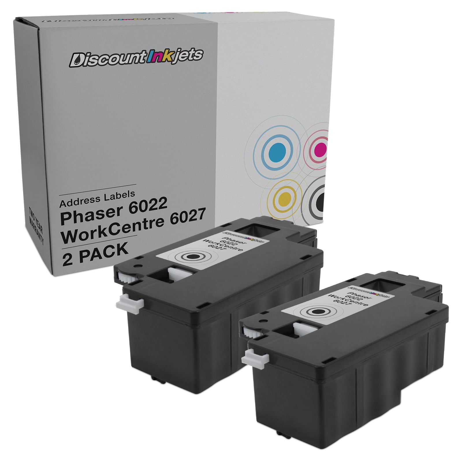 DI Ink Cartridges for Xerox Phaser 6022 & Work Centre 6027 HY (2pk-Black) Compatible Model: Xerox Phaser 6022 & WorkCentre 6027