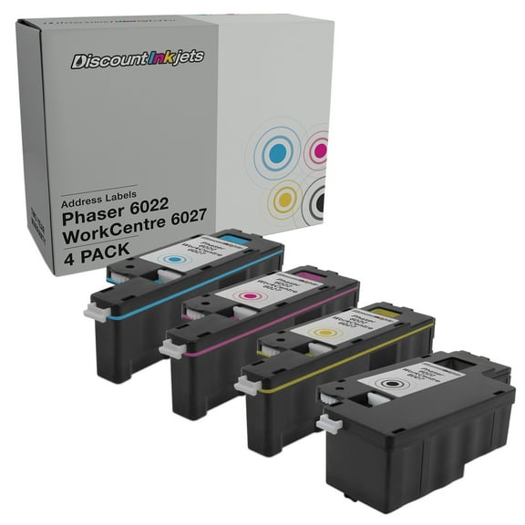 DI Ink Cartridges for Xerox Phaser 6022 & Work Centre 6027 HY (4pk-Black) Compatible Model: Xerox Phaser 6022 & WorkCentre 6027