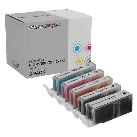 DI Ink Replacement for Canon PGI250XL, CLI-251XL (Combo Set - 5pk) Compatible with Canon: Pixma MX922, MG5420, MG6320, MX722, iP7220, MG5422, MG7120