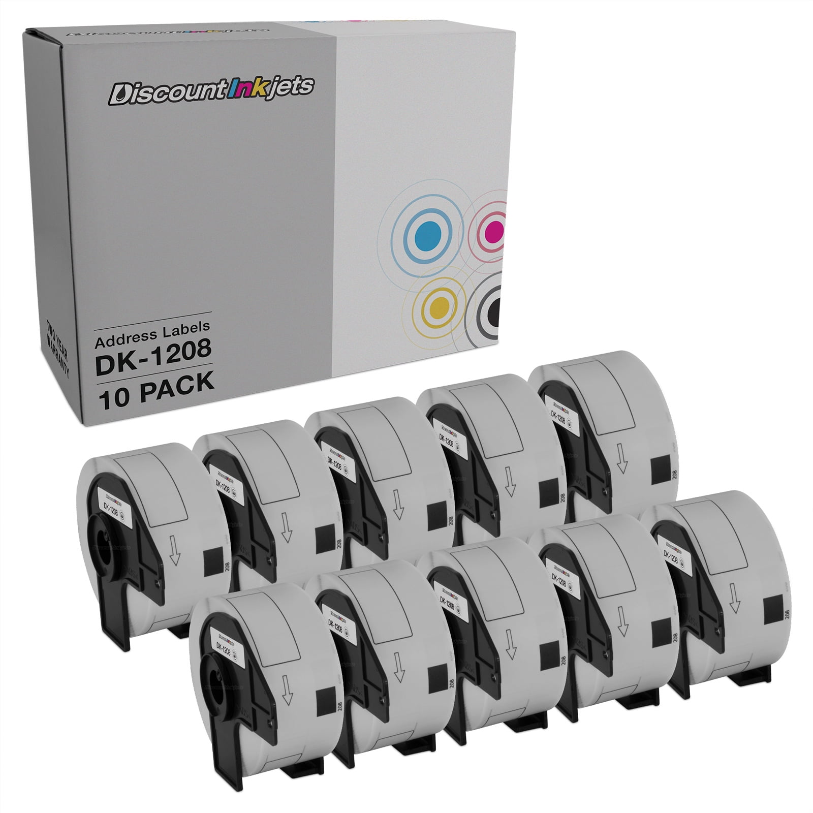 DI Label Replacement for Brother DK-1208 1.4 x 3.5in (400 Labels, 10Pk) Compatible with P Touch QL 500, QL-1050, QL-1050N, QL-1060N, QL-500, QL-500EC, QL-550, QL-570, QL-570VM, QL-580N, QL-650TD