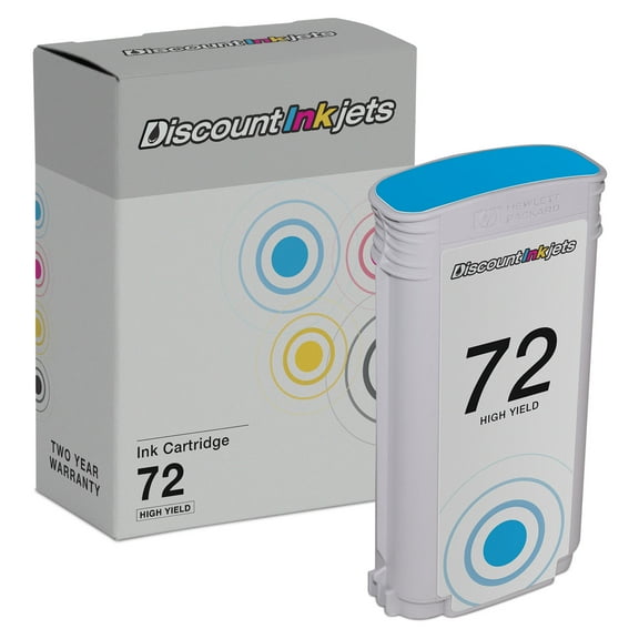 DI Replacement for HP 72 Ink Cartridge C9371A High Yield (Cyan) Compatible with HP DesignJet: T1100, T1120, T1200, T610, T620, T770, SD Pro MFP, T1100ps, T1120 SD-MFP, T1120ps, T1200ps, T1300