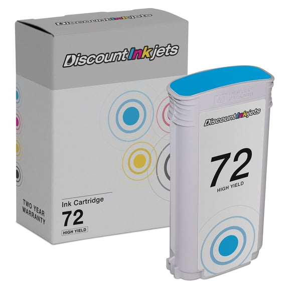 DI Replacement for HP 72 Ink Cartridge C9371A High Yield (Cyan) Compatible with HP DesignJet: T1100, T1120, T1200, T610, T620, T770, SD Pro MFP, T1100ps, T1120 SD-MFP, T1120ps, T1200ps, T1300