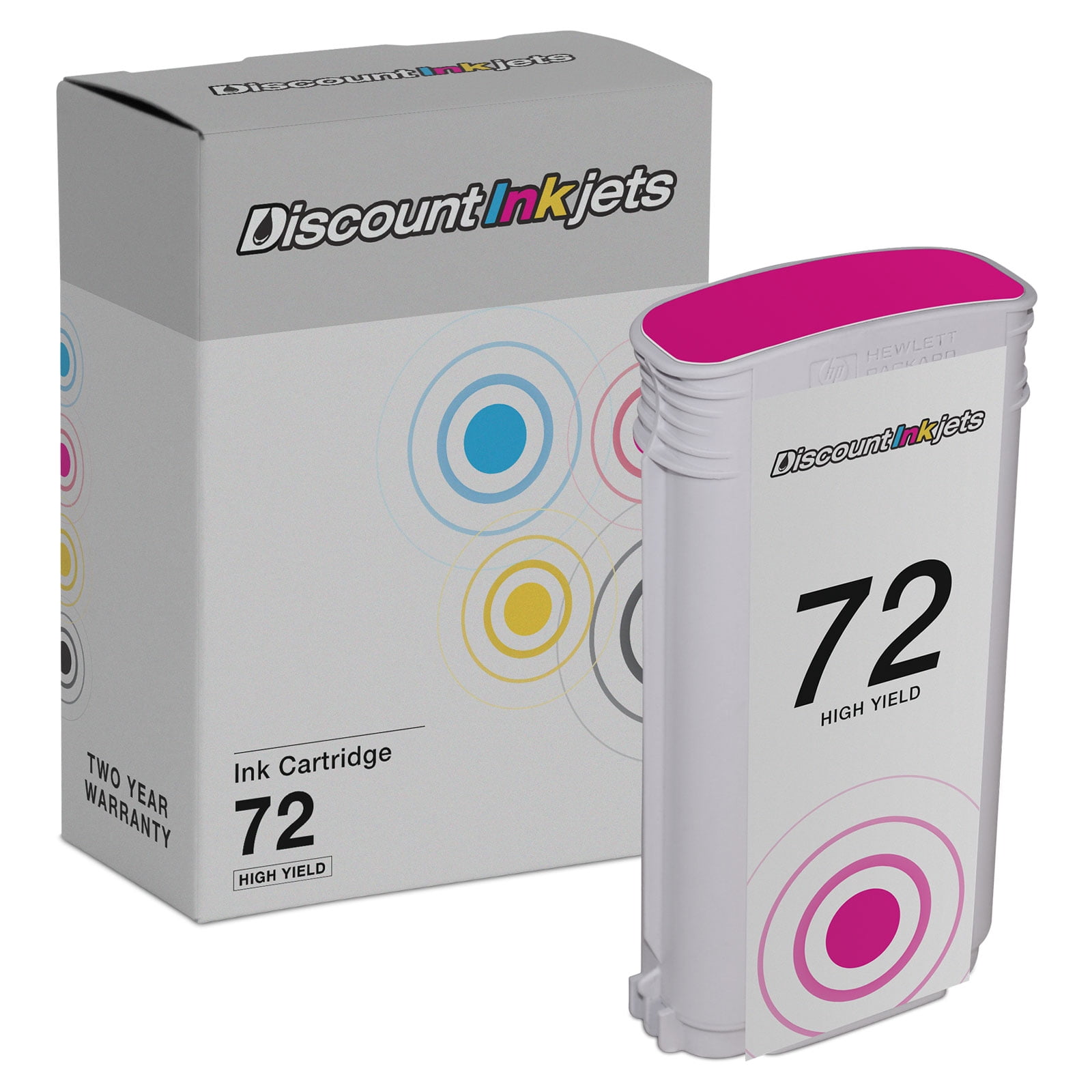 DI Replacement for HP 72 Ink Cartridge C9372A HY (Magenta) Compatible with HP DesignJet: T1100, T1120, T1200, T610, T620, T770, SD Pro MFP, T1100ps, T1120 SD-MFP, T1120ps, T1200ps, T1300, T2300