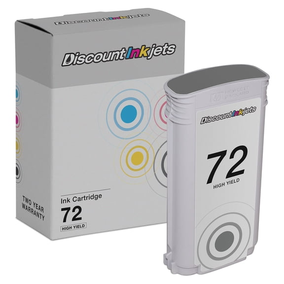 DI Replacement for HP 72 Ink Cartridge C9374A High Yield (Gray) Compatible with HP DesignJet: T1100, T1120, T1200, T610, T620, T770, SD Pro MFP, T1100ps, T1120 SD-MFP, T1120ps, T1200ps, T1300, T2300