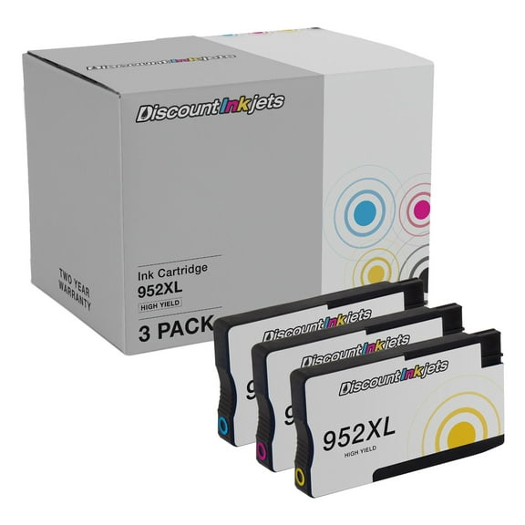 DI Replacements for HP 952XL Ink Cartridges 952 XL HY Cyan Magenta Yellow Compatible with OfficeJet: 7740, 8702, 8715 OfficeJet Pro: 7740, 8210, 8216, 8218, 8710, 8714, 8716, 8717, 8718, 8720, 8724