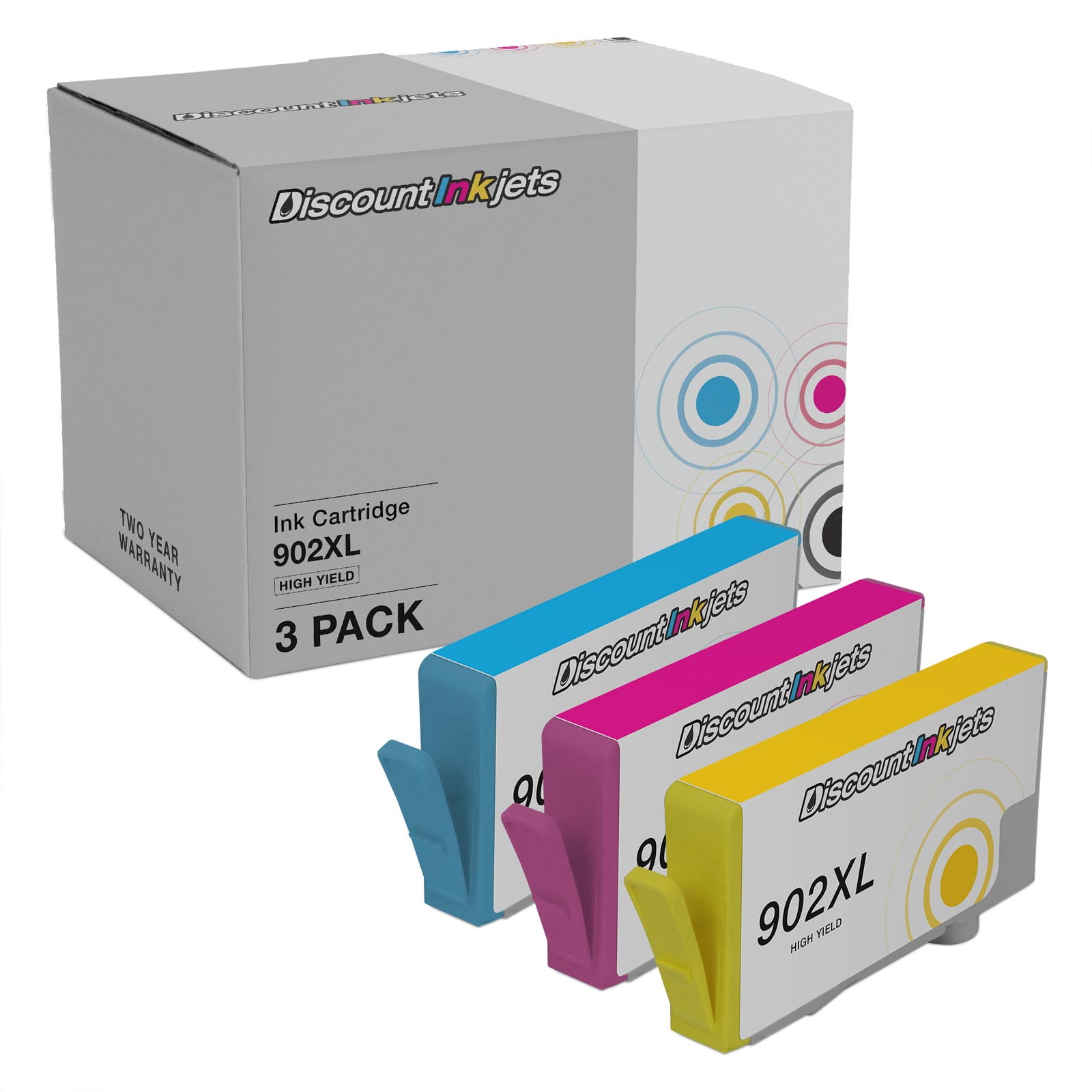 DI Set for HP 902 Ink Cartridges 902XL 902 XL HY (Cyan Magenta Yellow) 3pk Compatible with OfficeJet 6950 6954 6951 6958 6962 OfficeJet Pro 6960 6963 6964 6966 6971 6976 6968 6978 6970 6975 6979 6974