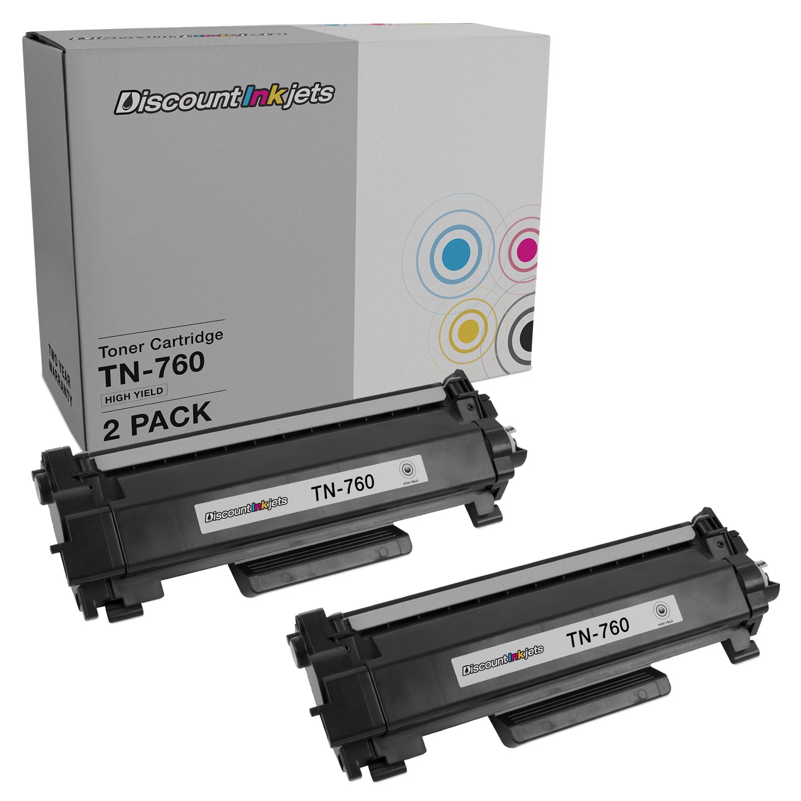 DI Toner Cartridge for Brother TN760 Black 2pk HL-L2370 MFC-L2730 MFC-L2750 Compatible with: HL-L2370DW, HL-L2370DW XL, MFC-L2730DW, MFC-L2750DW, MFC-L2750DW XL