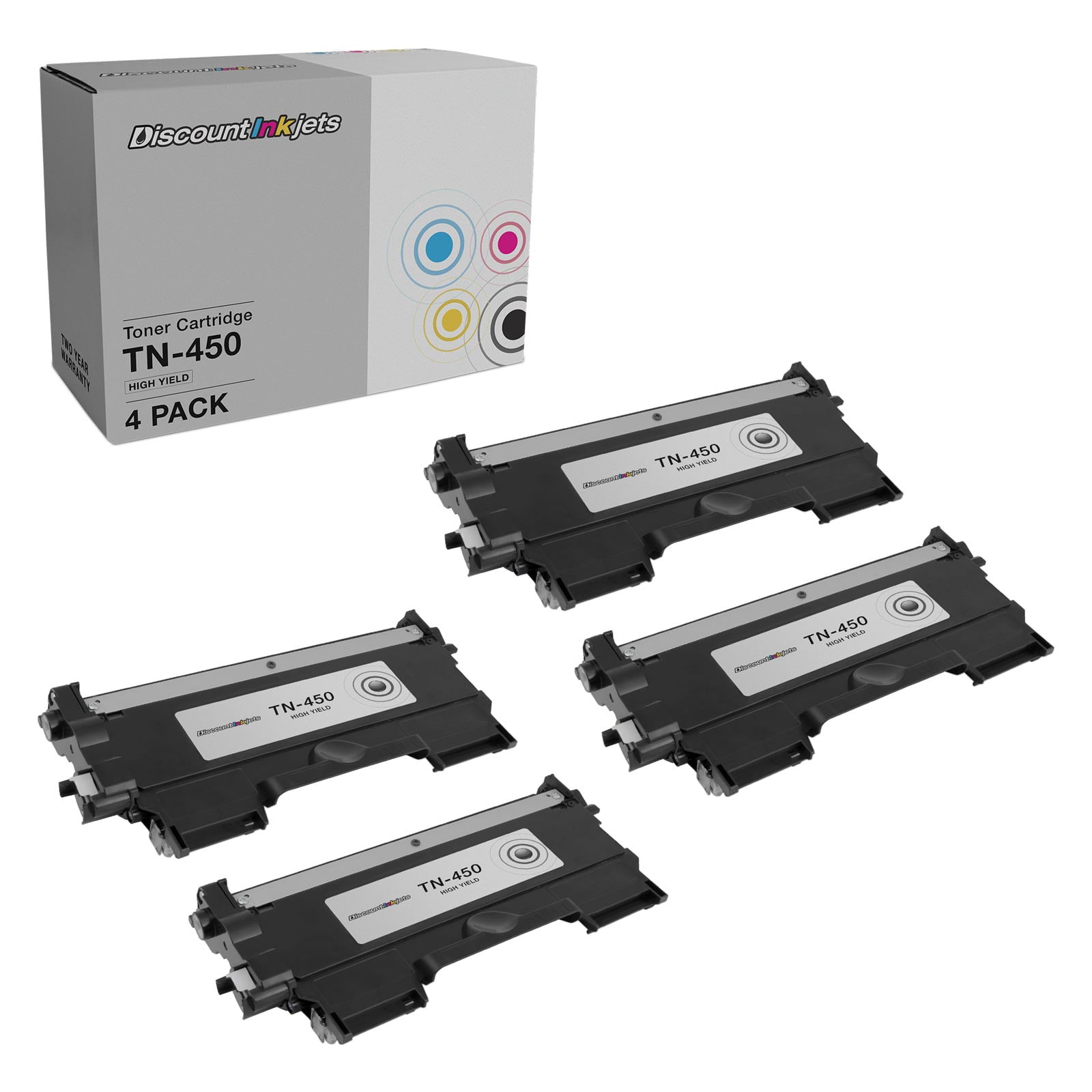 LD Products 4-Pack Compatible Toner Cartridge For Brother TN450 High Yield Black | 2,600 Pages Each, Works With HL-2230, DCP-7065DN & More 4 thumbnail image