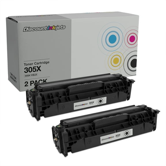 DI Toner Cartridge Replacement for HP 305X CE410X High Yield (Black, 2pk) Compatible with Color LaserJet Pro 300, LaserJet Pro 400, M451dn, M451dw, M475dw