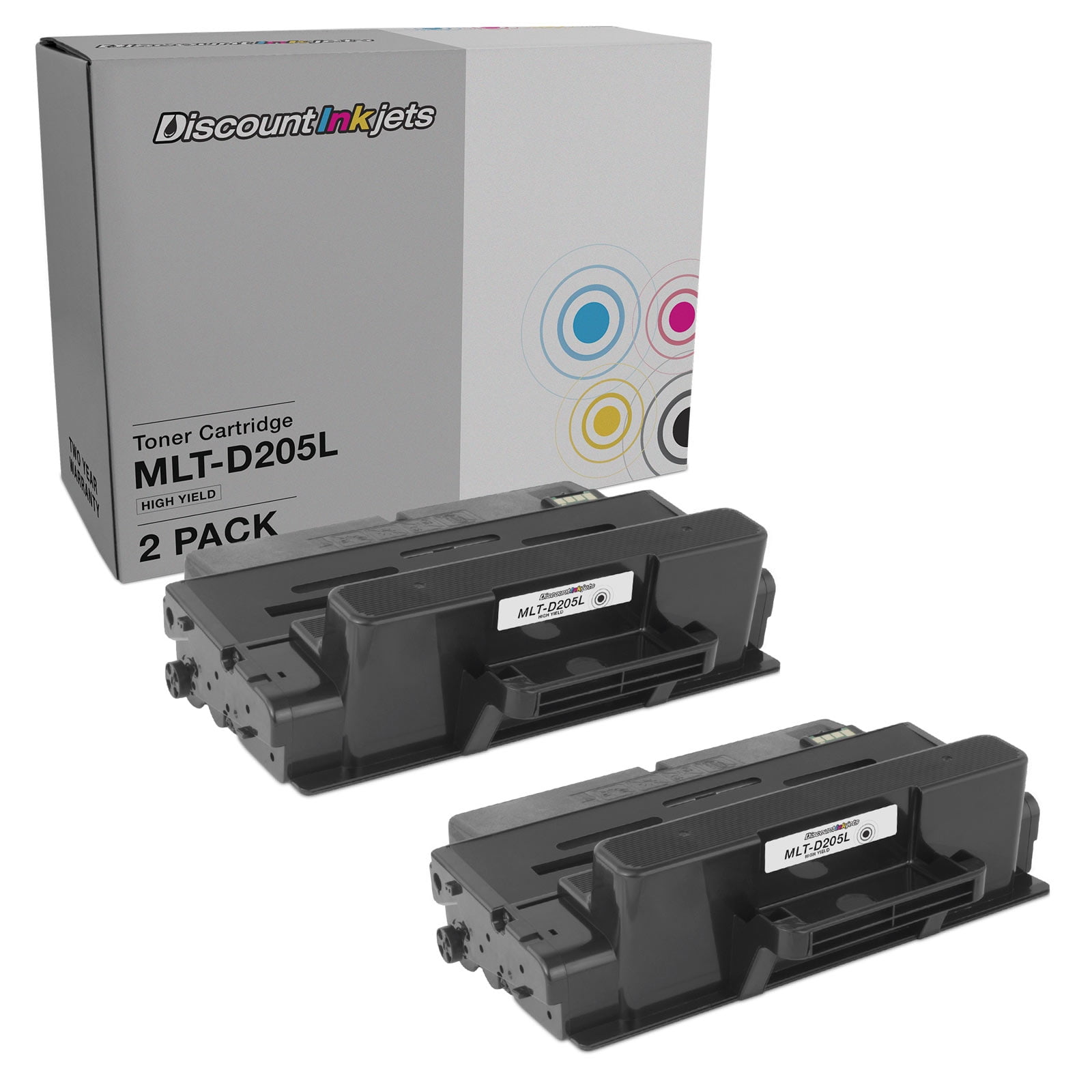 DI Toner Cartridge Replacement for Samsung MLT-D205L HY (Black, 2-Pack) Compatible with the following Samsung ML and SCX printers: ML-3312ND, ML-3312DW, ML-3712ND, SCX-4835FD, SCX-4835FR